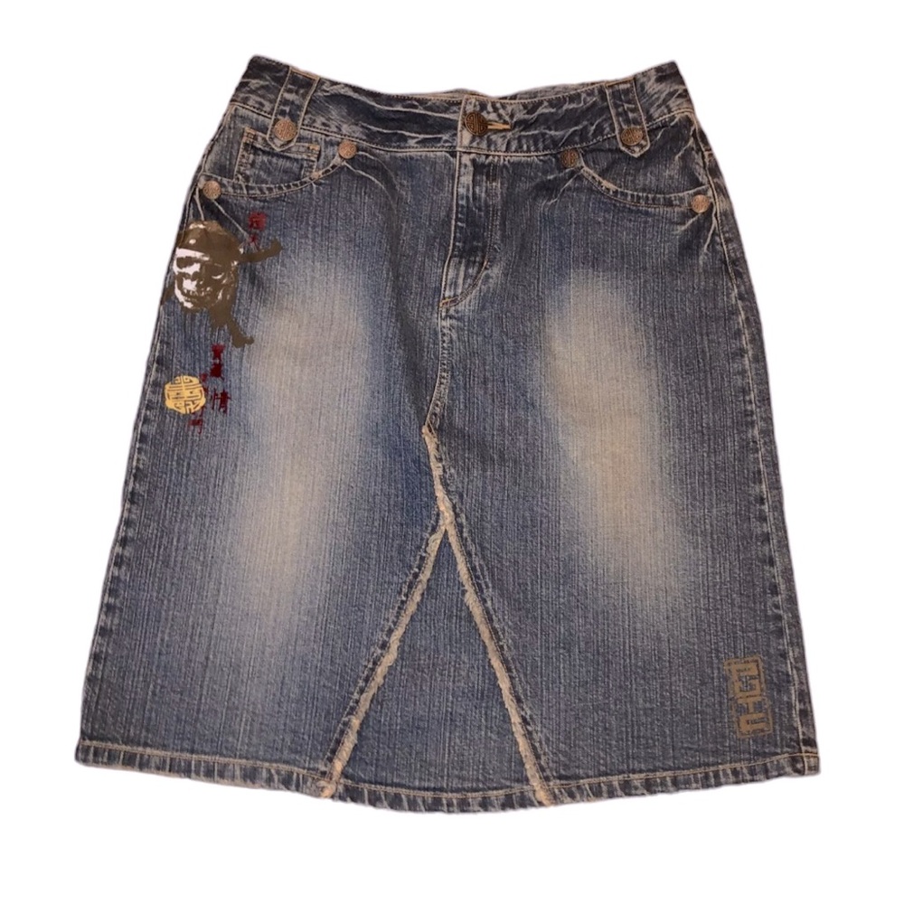 ❤️ Pirates of the Caribbean Blue Contemporary Disney Denim Skirt. - Picture 3 of 3